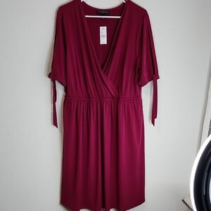 Lane Bryant Deep Red Midi Dress